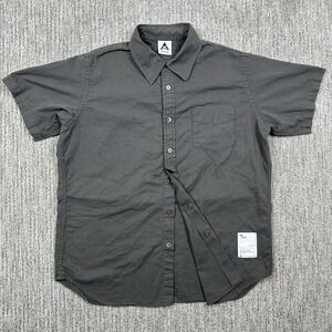 Wasted Collective Gray Button Down S / S Good Times Do Good Size M Made Japan
